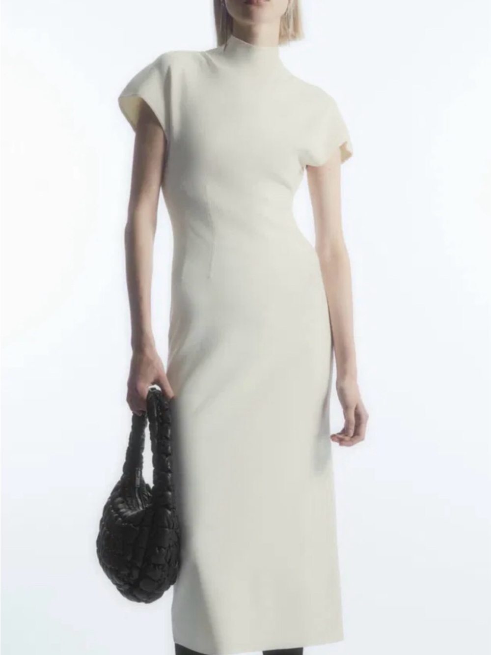 COS High-Neck Knitted Corset Midi Dress